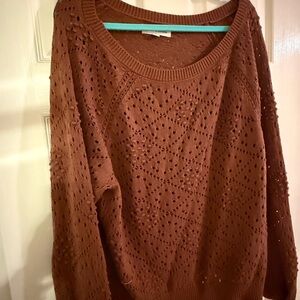 Lucky Brand Women's Textured Brown Sweater-new with tags never worn